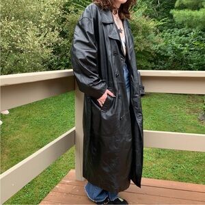 📌 NWOT Vintage Wilson’s Leather Trench Coat